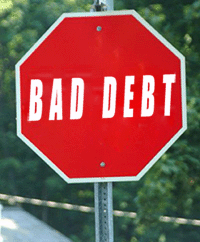 Charge off bad debts, clean up customer job accounts